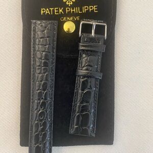 Patek Philippe Black Crocodile Pattern Strap